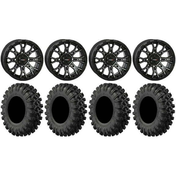 System 3 ST-6 14" Wheels Dark Tint 30" MotoRavage XL Tires Polaris RZR XP 1000 / PRO XP / Ranger XP 900/1000
