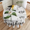 thumbnail image 3 of You Are My Sunshine Round Tablecloth 60 inches Country Watercolor Sunflower Floral Bees Wood Grain Waterproof Oil-Proof Table Cloth Round Table Cover for Holiday Party Picnic Dinner Decor, 3 of 9