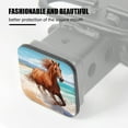 thumbnail image 3 of Hitch Cover Fits For 2-Inch Hitch,Horse Running Beside Beach In Summerrubber Trailer Hitch Cover Tube Plug Insert,Car Exterior Accessories, Receiver Tube Hitch Plug, 3 of 6