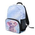 thumbnail image 2 of Uourmeti Starry Elephant Design Large Capacity Bookbag for School Daypack, Portable Side Mesh Pockets Polyester School Backpack, 2 of 10