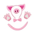 thumbnail image 3 of yingyy Ensemble de Costume Cochon Couvre-Chef Animal Cosplay pour Performance Carnaval Spectacles Scène Rose avec Gants, 3 of 6