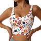 thumbnail image 1 of Fotbe Autumn Pumpkins Fall Leaves Sujetador Deportivo Largo sin Aros para Mujer con Almohadillas y Soporte Medio, Transpirable y Absorbente, Camiseta Tipo Chaleco o Tank Top-Medium, 1 of 8