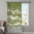 thumbnail image 4 of Sage Green Ombre Sheer Curtains 72 Inches Long, Modern Moire Abstract Art Luxury Light Filering Curtains, Breathable Simi Curtain Privacy Drapes for Living Room Bedroom Lightweight Window Treatment, 4 of 9