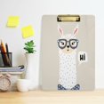thumbnail image 6 of FMSHPON Hi Llama Alpaca White Clipboard Hardboard Wood Nursing Clip Board and Pull for Standard A4 Letter 13x9 inches, 6 of 8