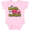 thumbnail image 3 of Inktastic My Uncle is a Firefighter with Fire Truck Boys or Girls Baby Bodysuit, 3 of 5