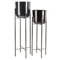 thumbnail image 1 of CosmoLiving by Cosmopolitan 39 Pouces, 46 Pouces Jardinière en Métal Noir, 2 Pcs, 1 of 5
