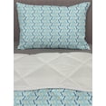 thumbnail image 3 of Abstract Comforter & Sham Bedding Set, Diagonal Streaks on Stripes Drawn by Hand, 3 pcs Duvet Set Microfiber Filling Quilt, 5 Sizes, Pale Blue Indigo, by Ambesonne, 3 of 4