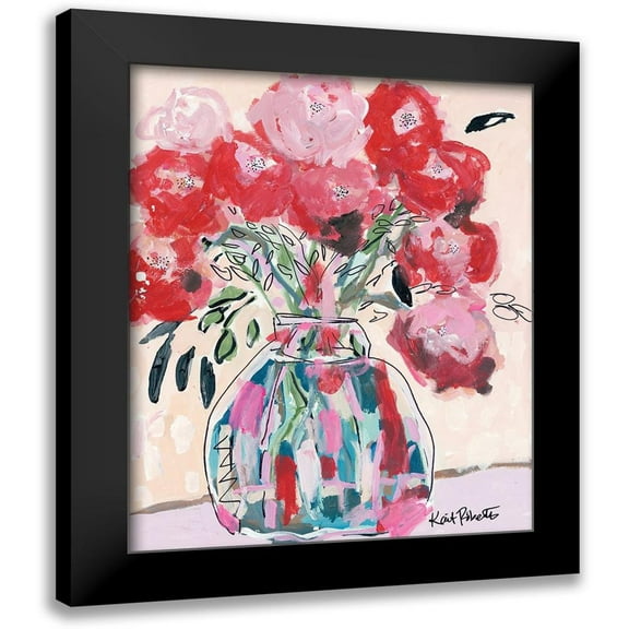 Roberts, Kait 12x14 Black Modern Framed Museum Art Print Titled - Let Your Teardrops Fall