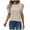 Khaki, variant on vigerkar Women's Puff Short Sleeve T Shirts Crew Neck Tunic Dressy Casual Summer Vacation Tops (Dark Green, L)