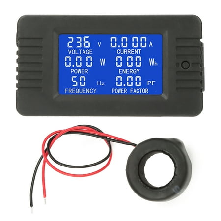 

WREA Multifunctional Digital Meter 80-260V AC Voltmeter Current Tester Power Energy Monitor Frequency Power Factor Meter with LCD Display Screen CT 100A for Home Indoor Daily Use