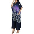thumbnail image 4 of Miss Lavish London Kaftan Dresses for Women,Beach Kaftan Coverups,Hawaiian Coverups for Women,Long Beach & Swimsuit Coverups,Plus Size African Caftan Dress,Moroccan Style Loungewear Blue 2XL, 4 of 6