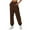 DR10-Brown, variant on IYYVV Womens Sweat Pants with Pockets Elastic Waistband Petite Lounge Pants Baggy Sweatpants Solid Color Sweatpants Joggers Black L