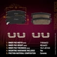 thumbnail image 2 of Metrix Premium Chassis Parts Rear Ceramic Disc Brake Pad Set D1275 Fits Chevrolet Captiva Sport,Equinox,GMC Terrain,Pontiac Torrent,Saturn Vue,Suzuki XL-7, 2 of 9