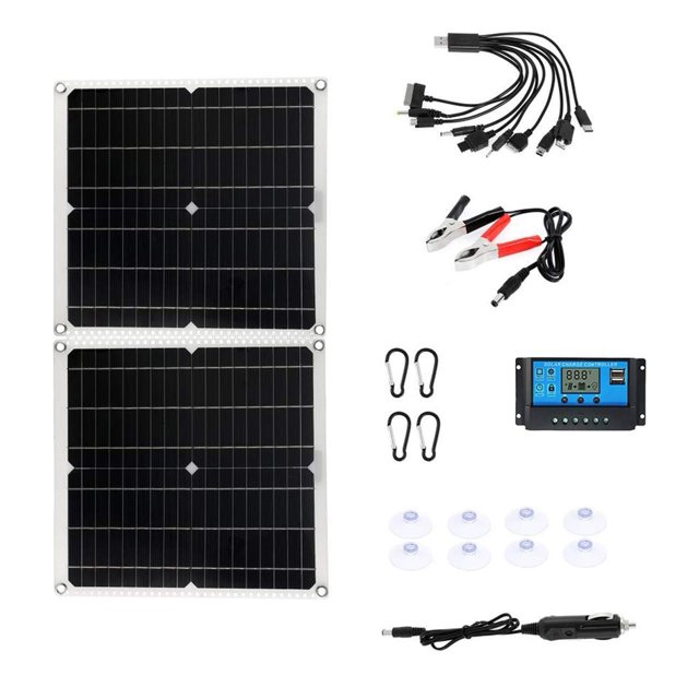 6000W Solar Power System 220V/6000W Inverter Kit 200W Solar Panel Battery Charger Complete Controller Home Grid Camp Phone ,Easy to Install