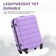 thumbnail image 5 of Gowill 4 Piece Luggage Sets,14/20 inch Hardside Lightweight ABS Carry-On Suitcase With Expandable Duffle Bag (Purple), 5 of 12