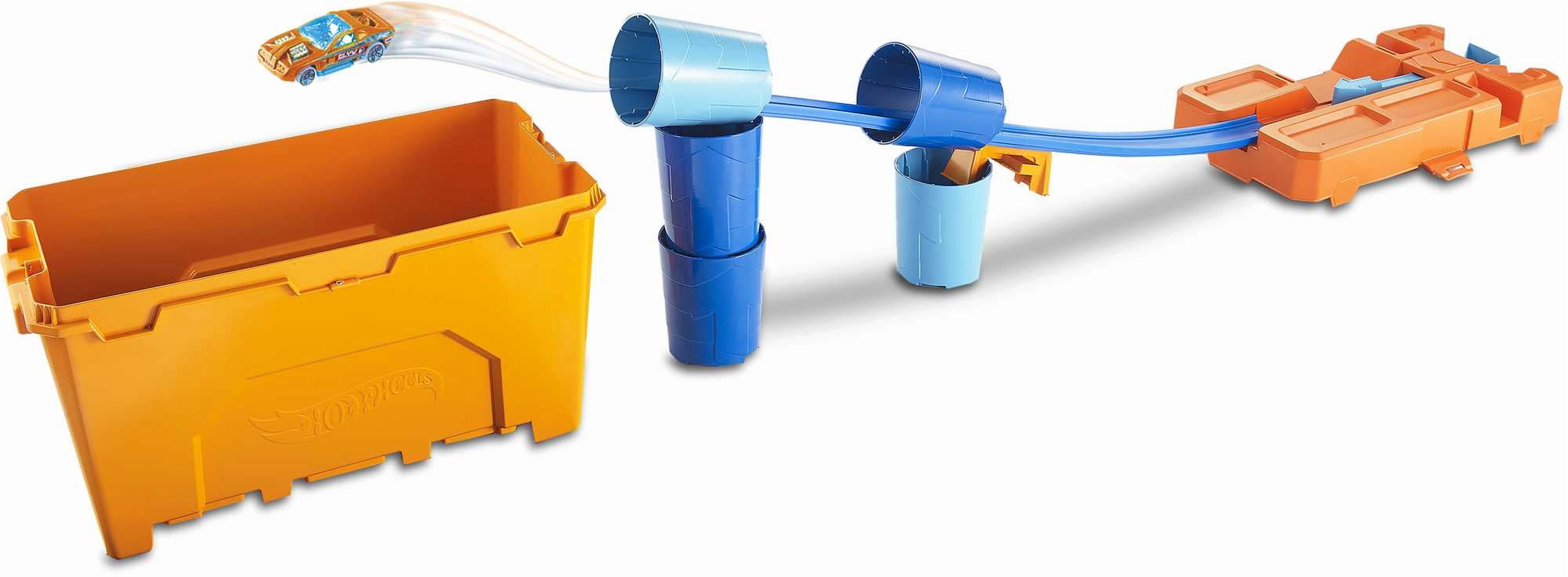 Hot Wheels Track Builder 4+ Stunts Barrel Box with One Hot Wheels Car