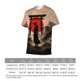 thumbnail image 6 of LAOLIUSN Men’s All Over Print Graphic T-Shirt, Japanese Samurai Ronin Katana Rising Sun Torii Dragon Sakura 3D Printed Streetwear Tee, Short Sleeve Crewneck, S-4XL, 6 of 7