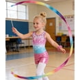 thumbnail image 4 of Aideaone Gymnastics Leotards for Girls Shiny outfits with Shorts Hair Scrunchie 5-10Y, 4 of 7