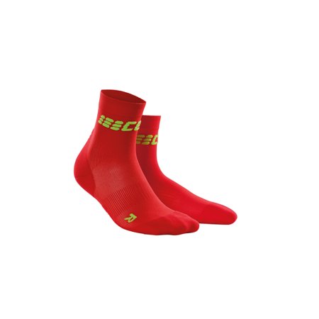 Ultralight Womens Socks - Women's Ultralight Short Socks, Red/Green, II