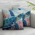 thumbnail image 3 of Chilfamy  Ocean Beach Pillow Covers Coastal Throw Pillow Covers Blue Sea Animals Cushion Covers Both Printed Outdoor Decorative Pillow Cases White, 3 of 5