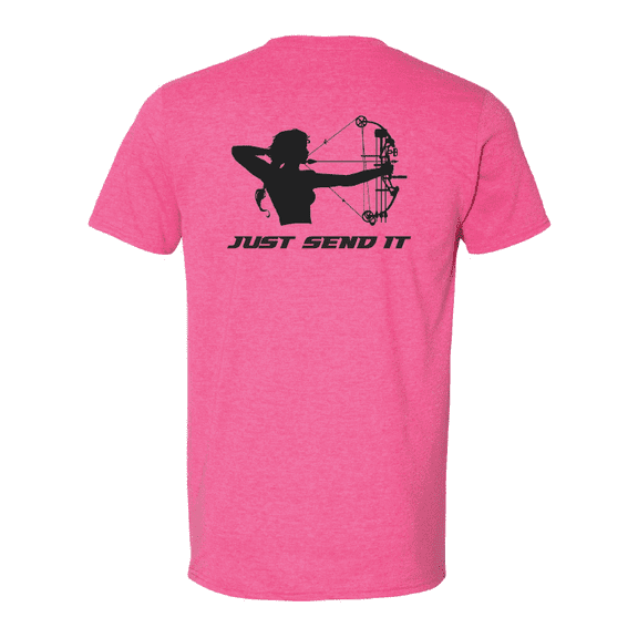 Wildlife Outfitters Women's Bow Hunting 'Just Send It' Graphic T-Shirt