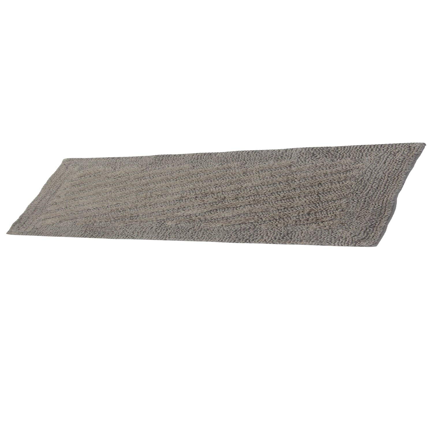 Castle Hill Wide Cut Reversible Bath Rug 17 by 24-Inch Natural