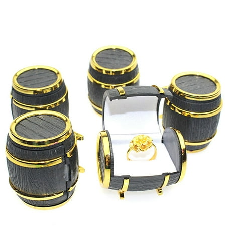 Beer Storage - HiCoup Retro Beer Barrel Jewelry Box Bracelet Necklace Storage Organizer Holder Case