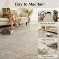 thumbnail image 3 of SIXHOME 6'x9' Area Rugs Washable Vintage Rugs for Living Room Distressed Floral Area Rug Indoor Soft Carpet Rugs for Bedroom Dining Room Office Throw Rugs Farmhouse Home Decor Beige, 3 of 6