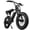 Black - Standard, variant on MacFox X1S Electric Bike for Adults, 20" x 4.0" Fat Tire Ebike with Dual Disc Brakes and Hydraulic Spring Front Fork Electric Commuter Bikes for Towns/Cities (Purple-Standard Edition)
