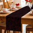 thumbnail image 5 of Red Black Bicycles Table Runner 120 Inches, Hand-drawn Vehicle Modern Art Bed Runner Dresser Scarves Tabletop for Indoor Outdoor Parties/Ceremony/Banquet, 13"x 120", 5 of 8