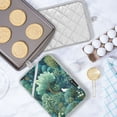 thumbnail image 5 of Yayeee Pot Holders Kitchen Heat Resistant with Pockets 7"x9.8" Cotton Oven Cooking Hot Pads, Green Forest Pattern, 5 of 7