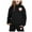 Black, variant on SNKSDGM Girls Spring Outfits for Girls 10-12 Reindeer Girls' Hoodie Set Children's Two Piece Set Medium and Small Children's Solid Color Long Sleeved Hoodie and Sweatpants