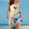 thumbnail image 2 of Icvfdpl Womens Casual Dresses Halter Butterfly Print Fashion Leisure Sundress Stylish Woman Daily Wear, 2 of 5