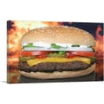 thumbnail image 1 of ARTCANVAS Burger Restaurant decor Canvas Art Print - Size: 12" x 8" (0.75" Deep), 1 of 9