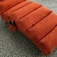 thumbnail image 3 of Syngar Modern Linen Chaise Lounge Chair, Orange, Ergonomic and Massage, 3 of 9
