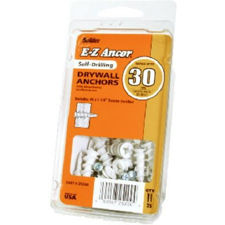 Itw Brands 25200 Drywall Anchors, Self-Drilling, Plastic, #50,