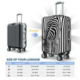 thumbnail image 3 of Salouo Optical Zebra Illusion Pattern Travel Dust-proof Suitcase Cover, Softside Suitcase Protector Luggage Cover Protector for 18-32inch ,Not Included Suitcase, 3 of 8