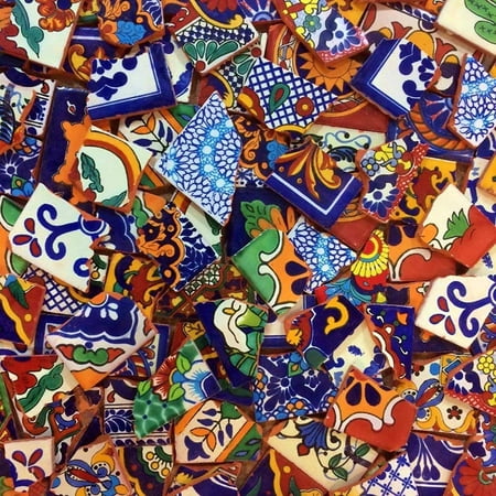 Broken Ceramic Glue Down Mexican Tile for Murals and Mosaics! 25 pounds, New! Best Deal! ?????
