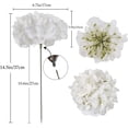 thumbnail image 3 of 10pcs Hydrangea Artificial Flowers Ivory White Fake Hydrangea Silk Flowers Heads with Stems Faux Flowers Centerpiece Table Decorations for DIY Wedding Baby Shower Party Shop Home (Ivory), 3 of 5