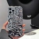 thumbnail image 5 of Funda de teléfono de lujo con pliegues de papel de aluminio plateado para iPhone 13 Pro Max 14 11 12 Pro Max XR XS 16 15promax Plus 14pro, funda de silicona suave, 5 of 5