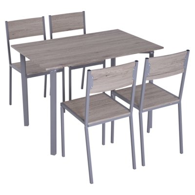 Buy Homcom 5 Piece Modern Compact Kitchen Dining Room Table And Chairs Set Online In Indonesia 917020408