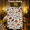 thumbnail image 5 of Thanksgiving Throw Blanket Fall Autumn Harvest Flannel Blanket 70x100cm Cute Pumpkin Maple Leaf Pattern Soft Cozy Plush Sofa Bed Camping Warm Lightweight Cover Holiday Decor Gift, 5 of 6