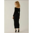 thumbnail image 5 of Off Shoulder Draped Bodycon Maxi Dress, 5 of 5