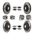 thumbnail image 1 of Transit Auto Front Rear Hub Bearing Assembly Coated Disc Brake Rotor and Semi-Metallic Pads Kit (10Pc) for Car 2017-2019 Ford Escape FWD with 2.5L 1.5L with Parking Assist - Left Right Side KBB-124445, 1 of 10
