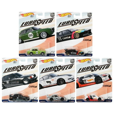 2018 Hot Wheels 50th Anniversary Car Culture Euro Speed Complete Set of 5 1/64 Diecast