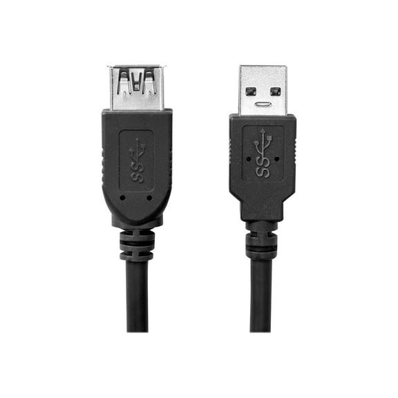 Rocstor 6ft M/F USB-A Data Transfer Cable BlackY10C262B1