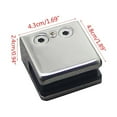 thumbnail image 6 of BIBABLYKE 4PCS Stainless Steel Square Clamp Holder Glass Bracket Clip for Bathroom Office Glass Shelf Handrails Accessories, 6 of 7