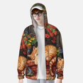 thumbnail image 2 of Daiia Sleeping Cat Flowers UPF 50+ Sun Protection Hoodie Jacket Lightweight Long Sleeve Sun Shirt for Women Men with Pocket Hiking Outdoor-XX-Large, 2 of 7