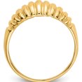 thumbnail image 2 of 14K Yellow Gold High Polished Ribbed Dome Ring (Size 7) Made In United States c2871, 2 of 5
