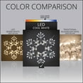 thumbnail image 6 of Kringle Traditions 20” Cool White LED Christmas Snowflake Light, Fold-Flat Outdoor Lighted Snowflake, 6 of 10